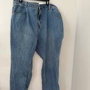 Womens Future Collective Mid Rise Boyfriend Jeans Size 20w 22w Blue Denim
